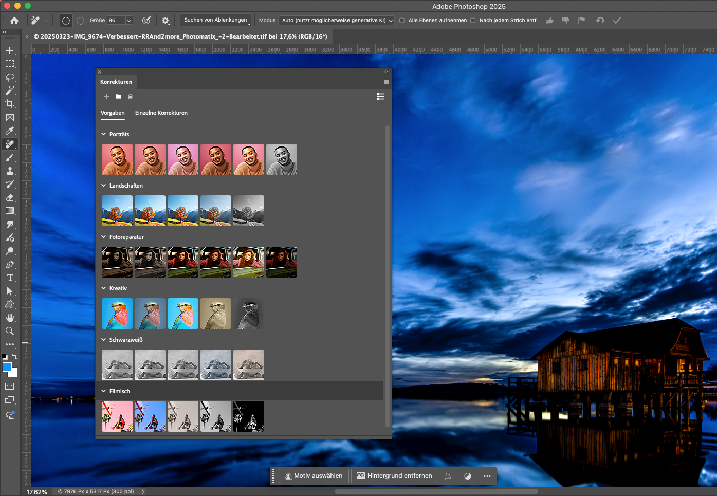 Photoshop Korrekturvorgaben